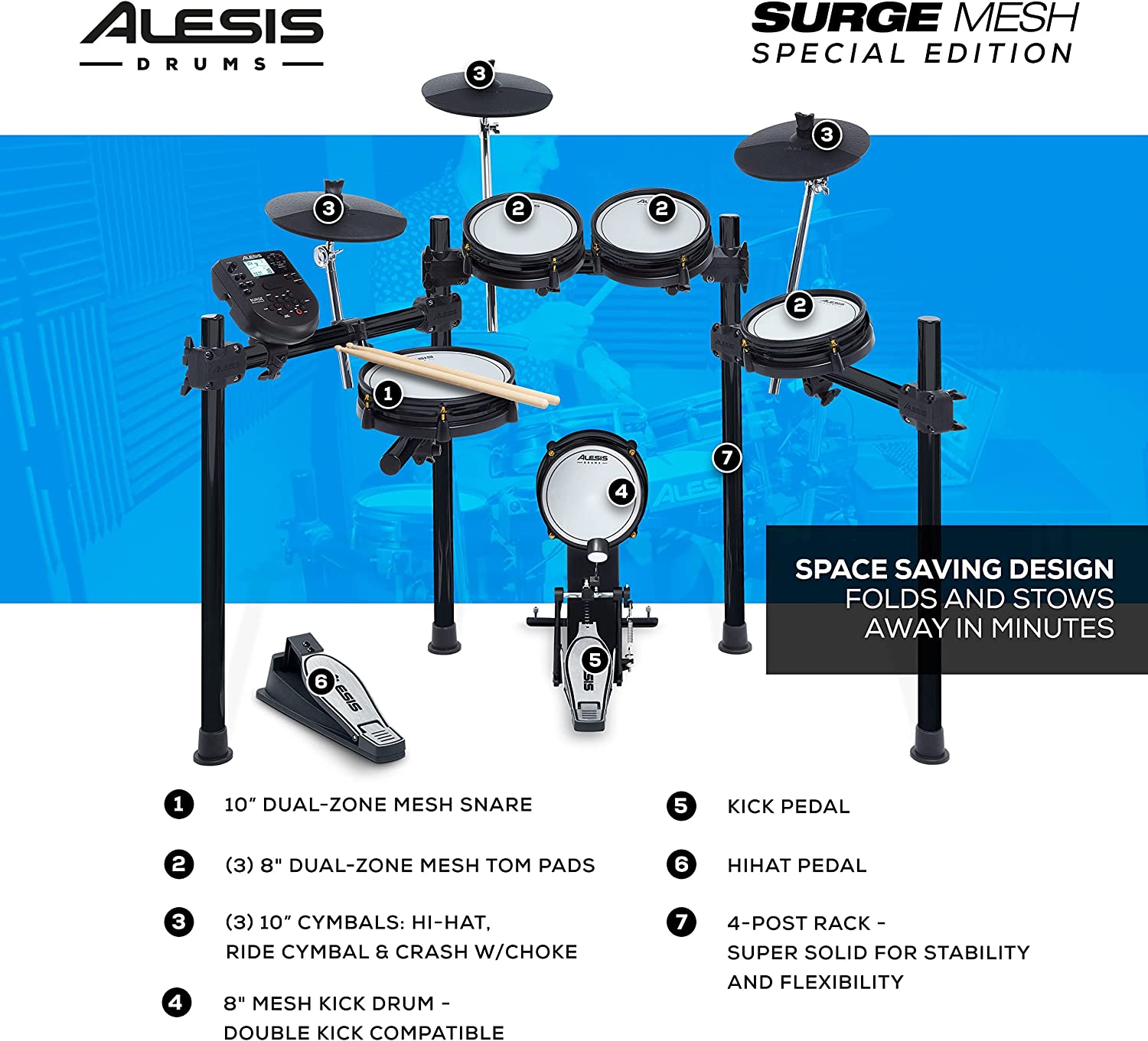 Alesis Surge Mesh Special Edition Electronic Drum Kit - Image 3