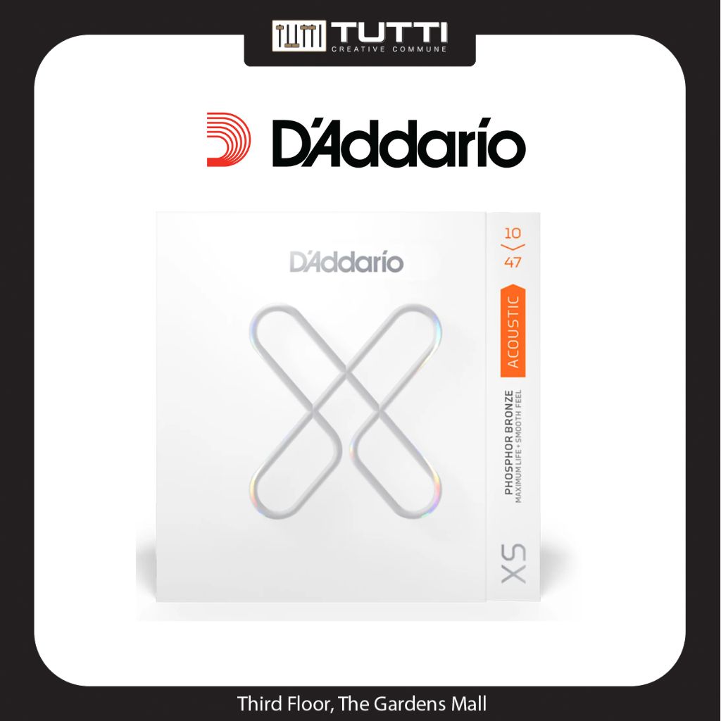 D'Addario XSAPB1047 Phosphor Bronze Acoustic Guitar Strings, Extra Light, 10-47, Gauge