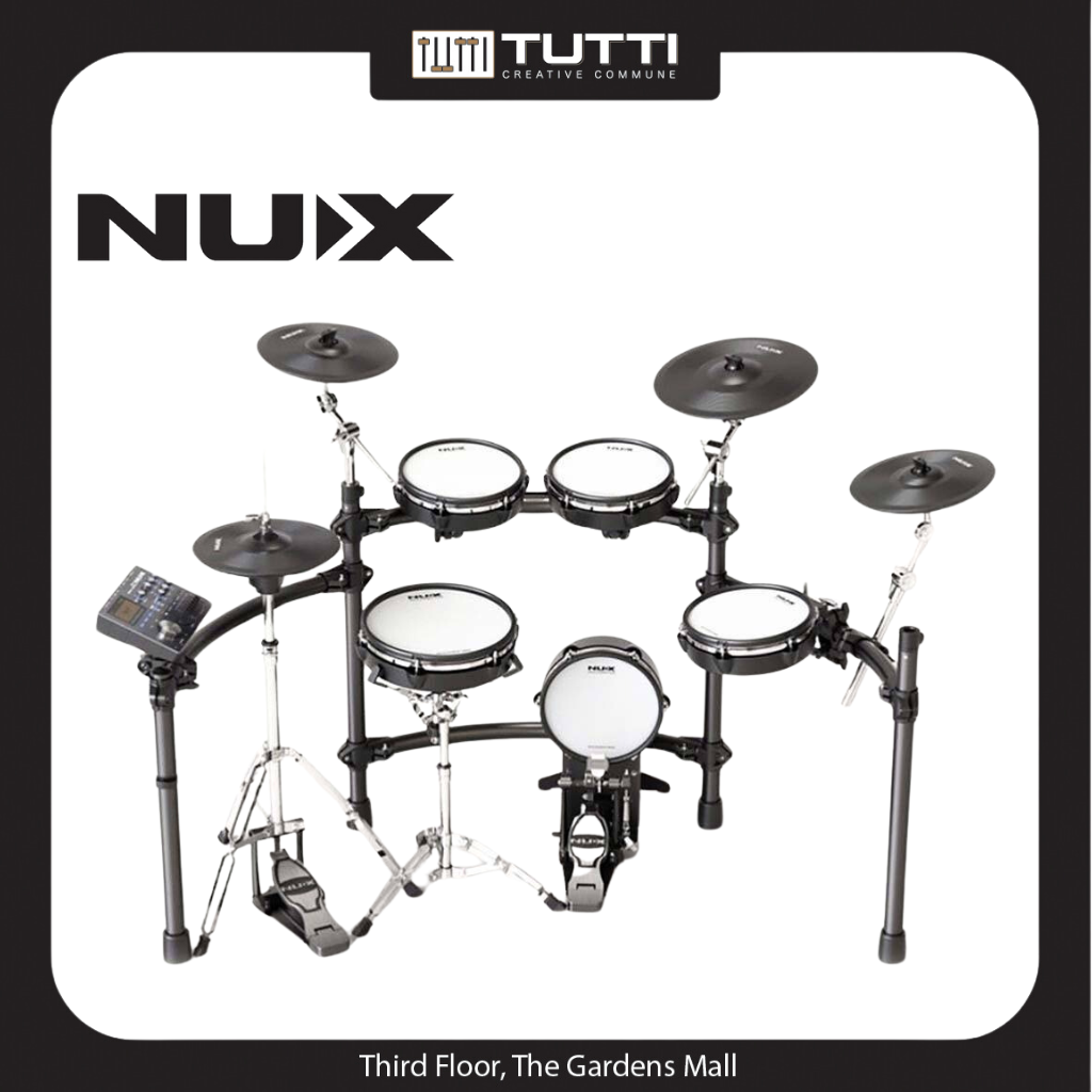 NUX DM-8 Professional Digital Drum Set with All Mesh Heads for Stage & Studio
