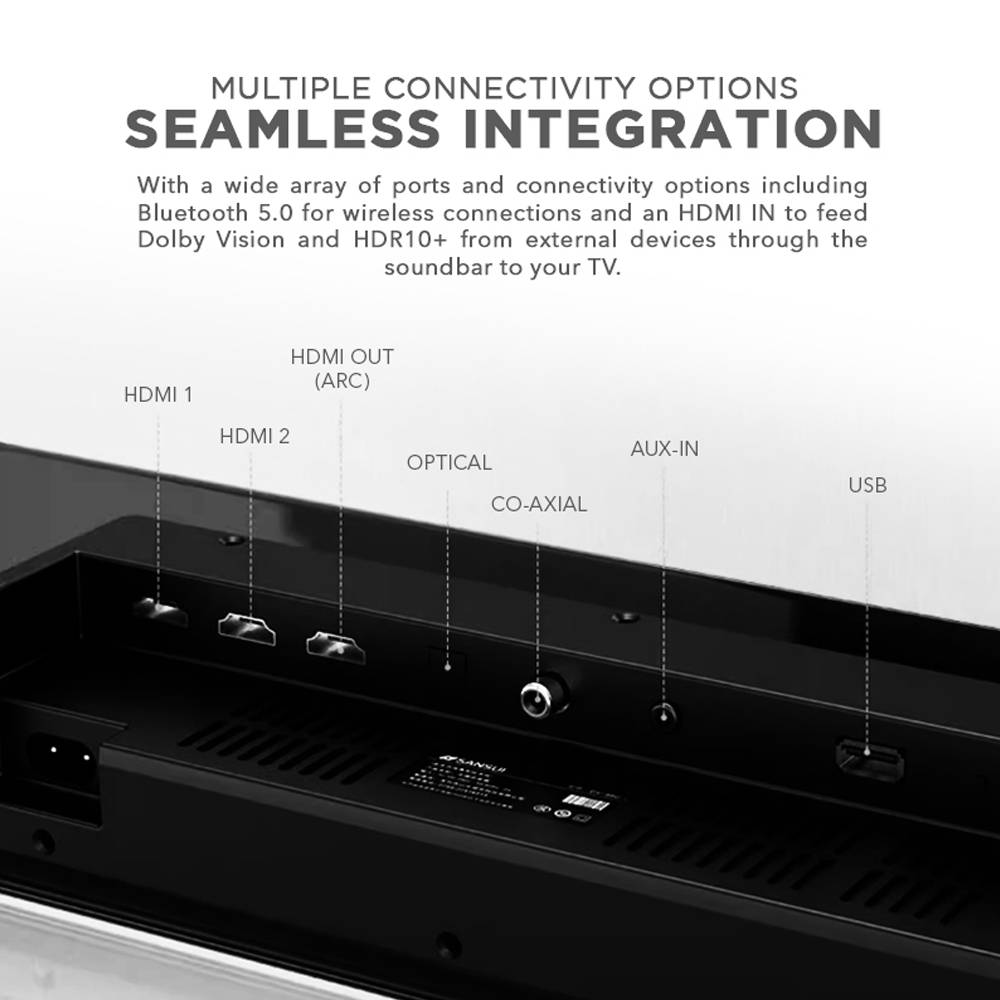 SonicGear StudioBar 6000 Dolby Atmos 5.1 Cinema Soundbar System TV Soundbar with Dual Mic - Image 14