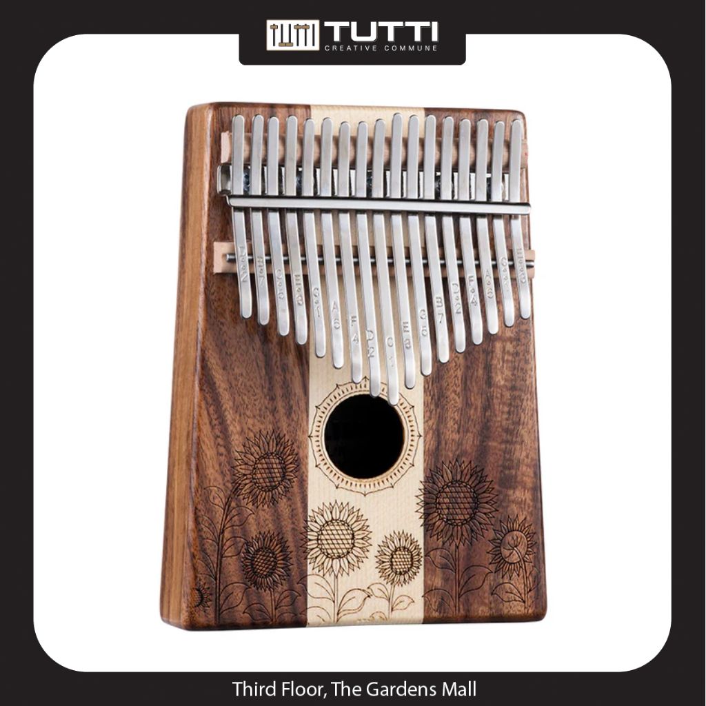 TUTTI 17 Keys Koa & Maple C Major Kalimba - Sunflower
