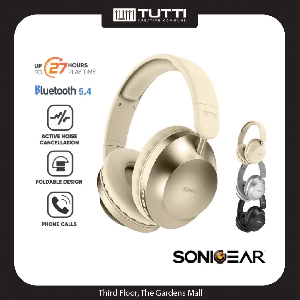 SonicGear AirPhone DNC 3000 Bluetooth 5.4 Digital Active Noise Cancelling Wireless Headphone