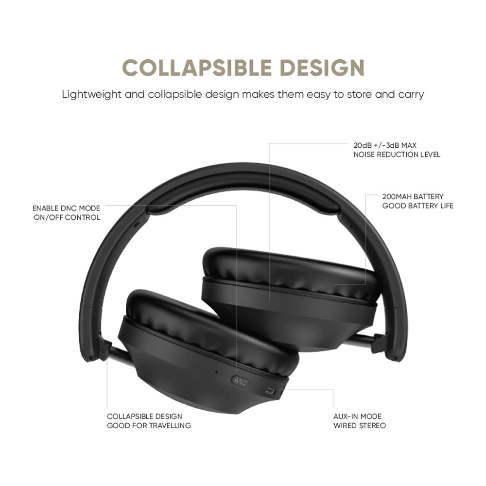 SonicGear AirPhone DNC 3000 Bluetooth 5.4 Digital Active Noise Cancelling Wireless Headphone - Image 5